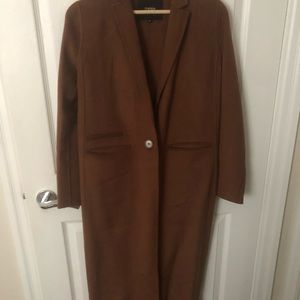 Maje Galaxie long double-sized wool jacket